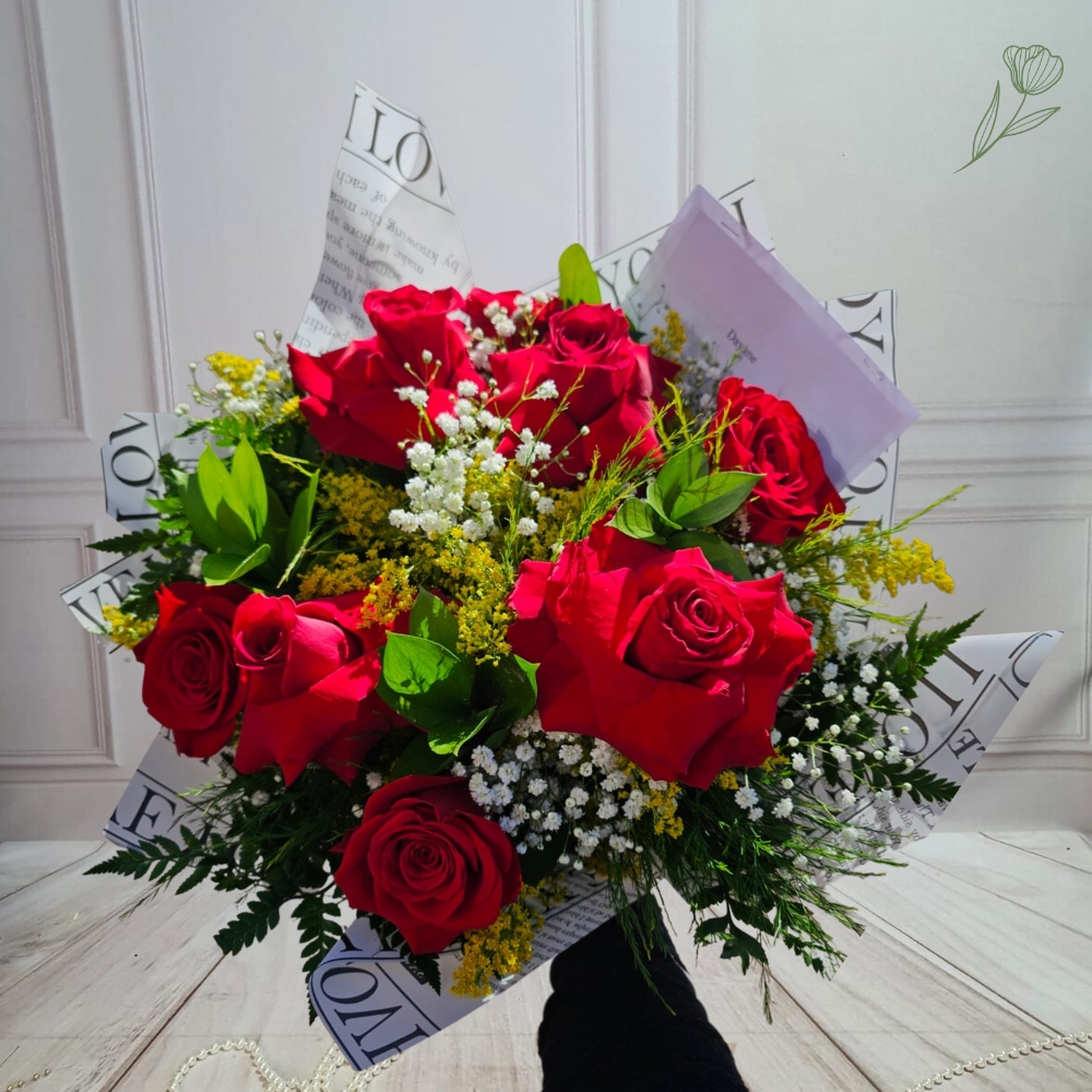 Buqu 8 Rosas Colombianas Ref 853