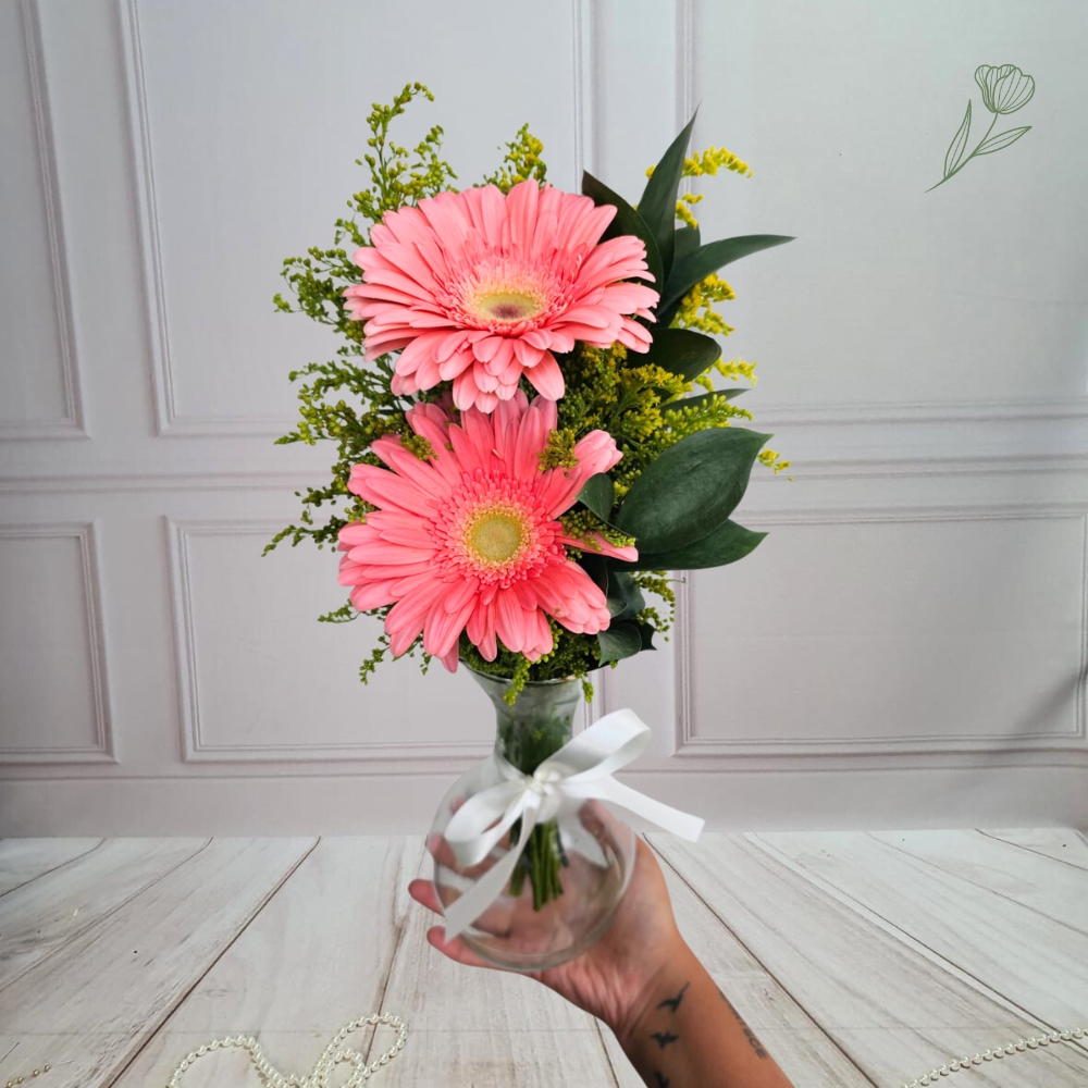 Solit�rio com Gerbera Ref 1201